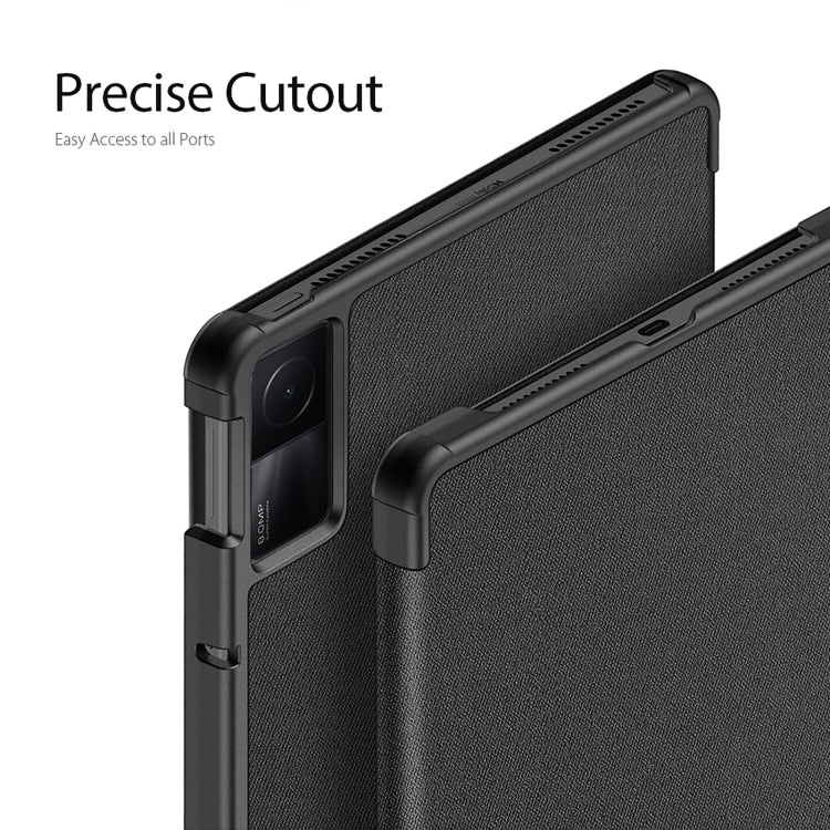 For Xiaomi Redmi Pad 10.61 DUX DUCIS Domo Series Magnetic Flip Leather Tablet Case(Black) - More Tablet Cases by DUX DUCIS | Online Shopping UK | buy2fix