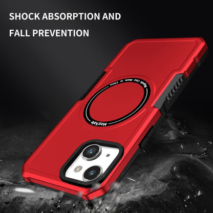 For iPhone 14 Plus MagSafe Shockproof Armor Phone Case(Red) - iPhone 14 Plus Cases by buy2fix | Online Shopping UK | buy2fix