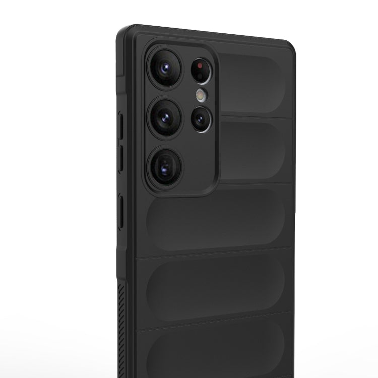 For Samsung Galaxy S23 Ultra 5G Magic Shield TPU + Flannel Phone Case(Dark Grey) - Galaxy S23 Ultra 5G Cases by buy2fix | Online Shopping UK | buy2fix