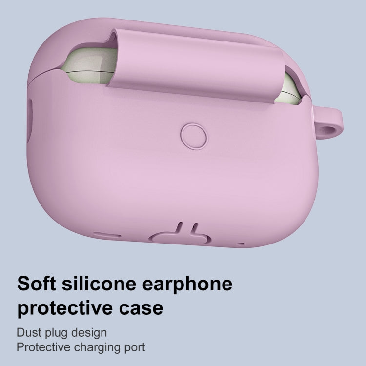 For AirPods Pro 2 Thickened One-piece Shockproof Earphone Case(Purple) - For AirPods Pro 2 by buy2fix | Online Shopping UK | buy2fix