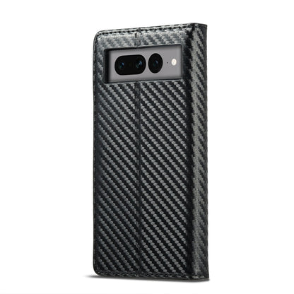 For Google Pixel 7 Pro LC.IMEEKE Carbon Fiber PU + TPU Leather Case(Vertical Black) - Google Cases by LC.IMEEKE | Online Shopping UK | buy2fix