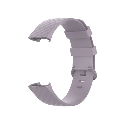 Color Buckle TPU Wrist Strap Watch Band for Fitbit Charge 4 / Charge 3 / Charge 3 SE, Size: S(Light Purple) - Watch Bands by buy2fix | Online Shopping UK | buy2fix