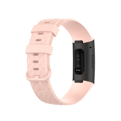 Color Buckle TPU Wrist Strap Watch Band for Fitbit Charge 4 / Charge 3 / Charge 3 SE, Size: L(Light Pink) - Watch Bands by buy2fix | Online Shopping UK | buy2fix