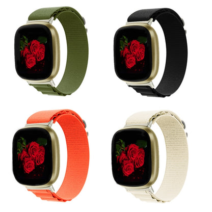 For Fitbit Versa 4 / Sense 2 Universal Loop Nylon Watch Band(Orange) - Watch Bands by buy2fix | Online Shopping UK | buy2fix