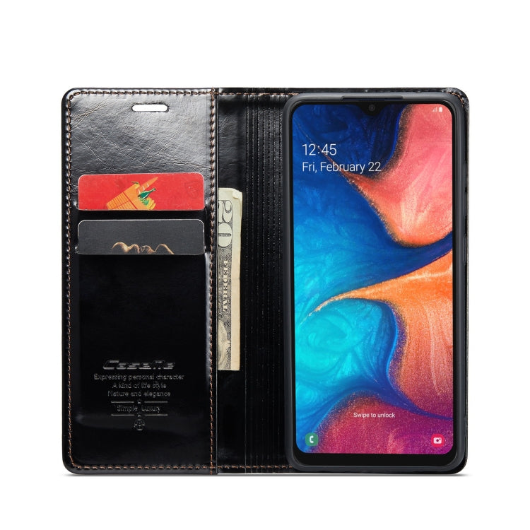 For Samsung Galaxy A20／A30／M10S CaseMe 003 Crazy Horse Texture Leather Phone Case(Black) - Galaxy Phone Cases by CaseMe | Online Shopping UK | buy2fix