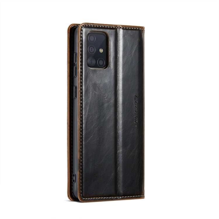 For Samsung Galaxy A51 4G/M40S CaseMe 003 Crazy Horse Texture Leather Phone Case(Coffee) - Galaxy Phone Cases by CaseMe | Online Shopping UK | buy2fix