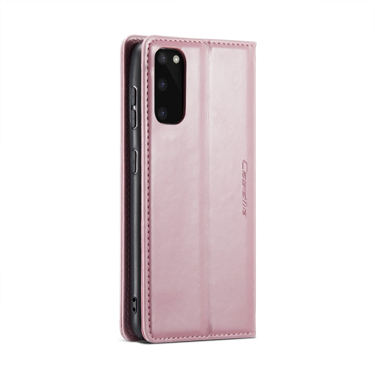 For Samsung Galaxy S20 CaseMe 003 Crazy Horse Texture Leather Phone Case(Rose Gold) - Galaxy Phone Cases by CaseMe | Online Shopping UK | buy2fix