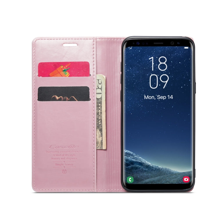 For Samsung Galaxy S8 CaseMe 003 Crazy Horse Texture Leather Phone Case(Rose Gold) - Galaxy Phone Cases by CaseMe | Online Shopping UK | buy2fix