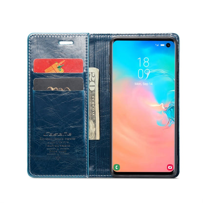 For Samsung Galaxy S10e CaseMe 003 Crazy Horse Texture Leather Phone Case(Blue) - Galaxy Phone Cases by CaseMe | Online Shopping UK | buy2fix