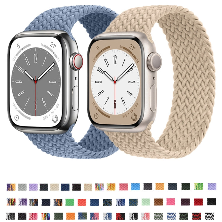 Nylon Single-turn Braided Watch Band For Apple Watch Ultra 49mm&Watch Ultra 2 49mm / Series 9&8&7 45mm / SE 3&SE 2&6&SE&5&4 44mm / 3&2&1 42mm, Length:155mm(Starlight Dark) - Watch Bands by HAWEEL | Online Shopping UK | buy2fix