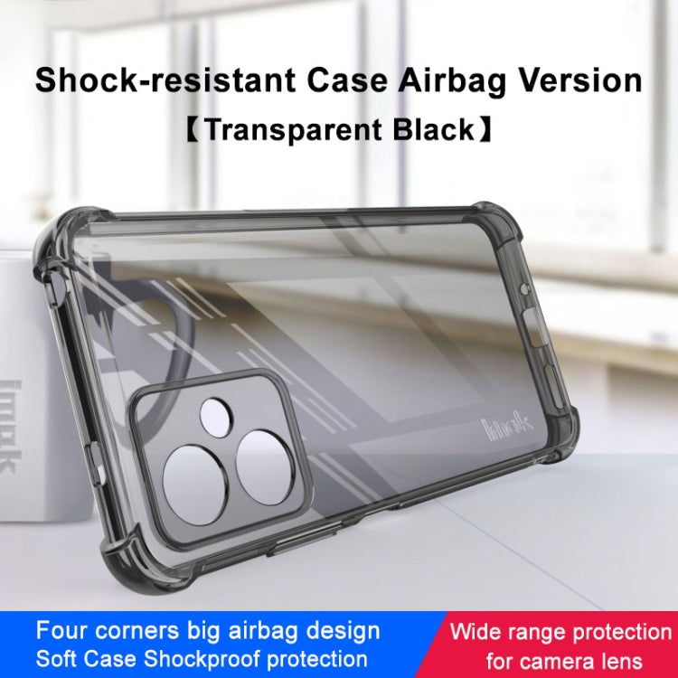 For Xiaomi Redmi Note 12 China imak Shockproof Airbag TPU Phone Case(Transparent Black) - Xiaomi Cases by imak | Online Shopping UK | buy2fix