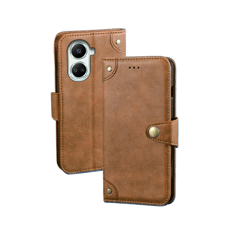 For Huawei nova 10 SE idewei Retro Texture Leather Phone Case(Khaki) - Huawei Cases by idewei | Online Shopping UK | buy2fix