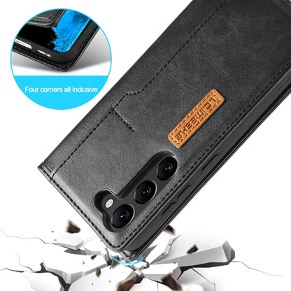 For Samsung Galaxy S23 5G LC.IMEEKE LC-001 Color Matching Frosted Leather Phone Case(Black) - Galaxy S23 5G Cases by LC.IMEEKE | Online Shopping UK | buy2fix