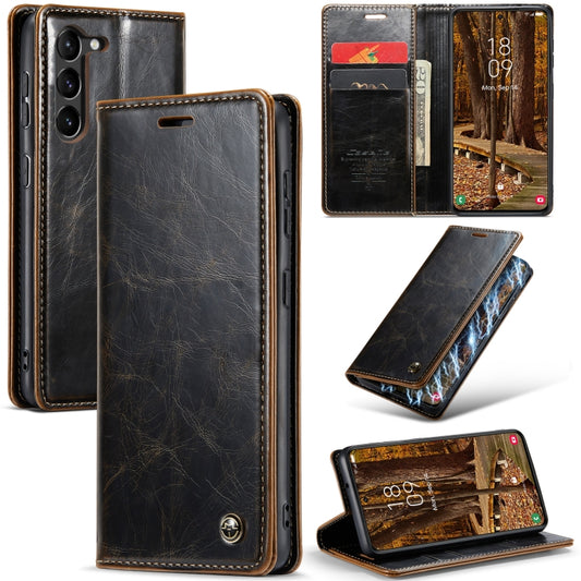 For Samsung Galaxy S23+ 5G CaseMe 003 Crazy Horse Texture Leather Phone Case(Coffee) - Galaxy S23+ 5G Cases by CaseMe | Online Shopping UK | buy2fix