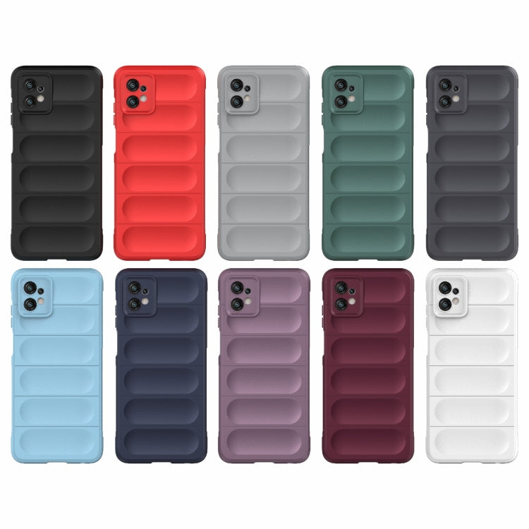 For Motorola Moto G32 Magic Shield TPU + Flannel Phone Case(Dark Blue) - Motorola Cases by buy2fix | Online Shopping UK | buy2fix