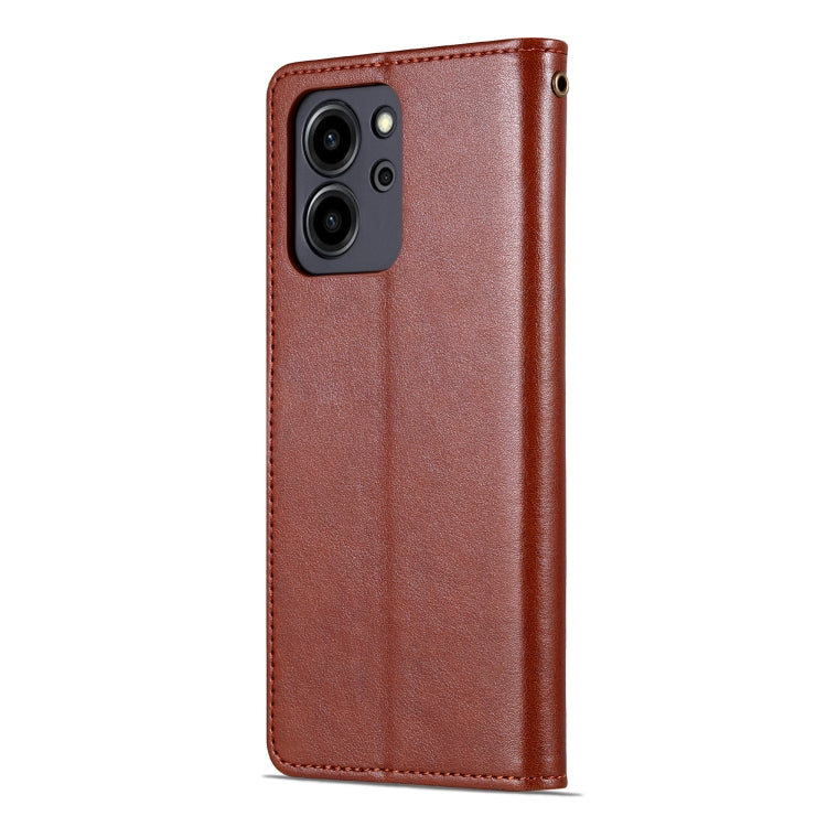 For Honor 80 SE AZNS Sheepskin Texture Flip Leather Phone Case(Brown) - Honor Cases by AZNS | Online Shopping UK | buy2fix