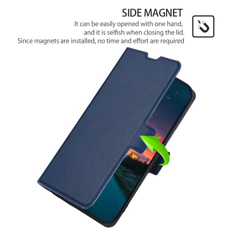 For OnePlus 11 Ultra-thin Voltage Side Buckle Horizontal Flip Leather Phone Case(Blue) - OnePlus Cases by buy2fix | Online Shopping UK | buy2fix