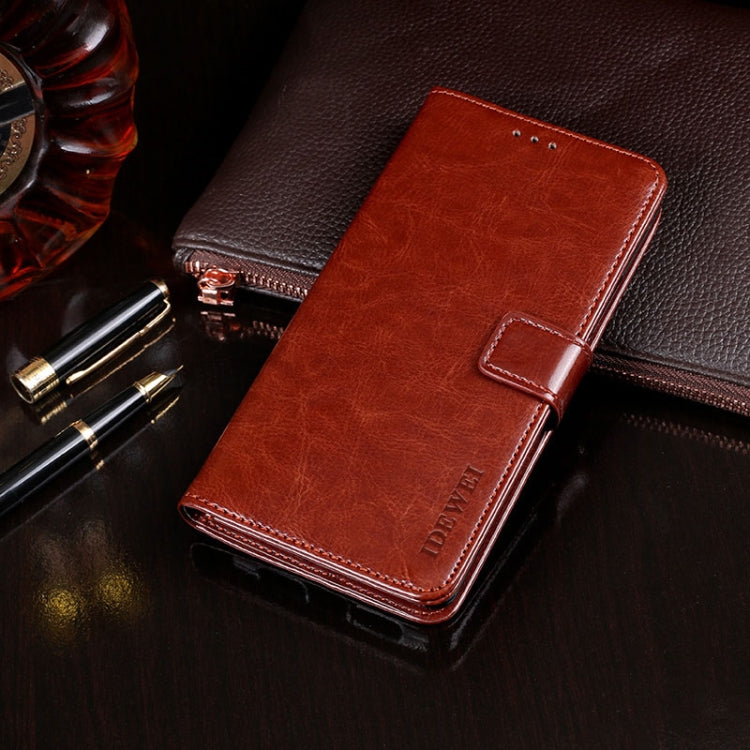 For Blackview A80 Pro idewei Crazy Horse Texture Horizontal Flip Leather Case with Holder & Card Slots & Wallet(Brown) - More Brand by idewei | Online Shopping UK | buy2fix