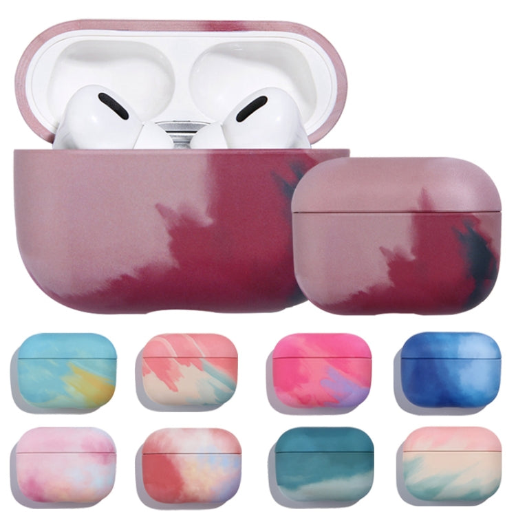 For AirPods 3 Ink Painting Water Sticker PC Earphone Case(Ink Fuchsia) - For AirPods 3 by buy2fix | Online Shopping UK | buy2fix