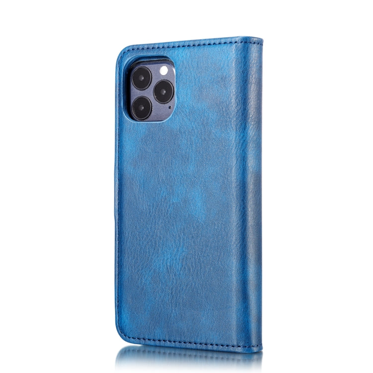 For iPhone 12/12 Pro DG.MING Crazy Horse Texture Detachable Magnetic Leather Case(Blue) - iPhone 12 / 12 Pro Cases by DG.MING | Online Shopping UK | buy2fix