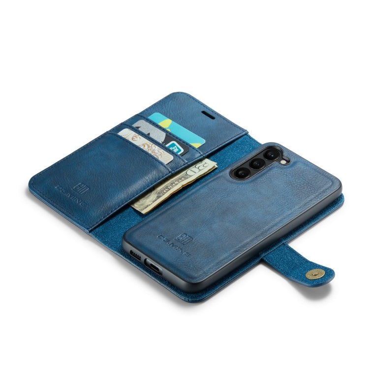 For Samsung Galaxy S23 5G DG.MING Crazy Horse Texture Detachable Magnetic Leather Case(Blue) - Galaxy S23 5G Cases by DG.MING | Online Shopping UK | buy2fix