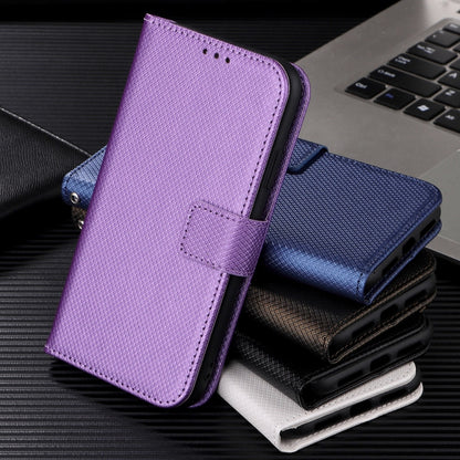 For Blackview A52 Diamond Texture Leather Phone Case(Purple) - More Brand by buy2fix | Online Shopping UK | buy2fix