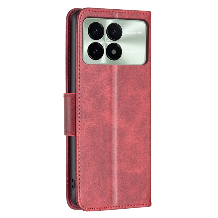 For Xiaomi Redmi K70 / K70 Pro Lambskin Texture Pure Color Flip Leather Phone Case(Red) - K70 Pro Cases by buy2fix | Online Shopping UK | buy2fix