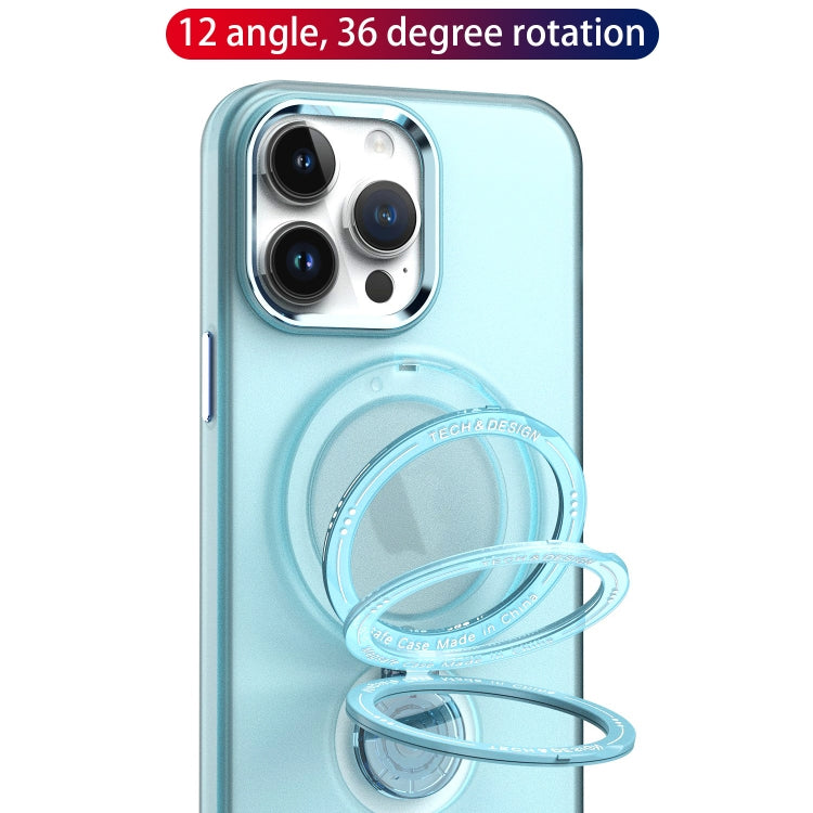 For iPhone 14 Plus 360 Degree Rotation Holder MagSafe Magnetic Phone Case(Black) - iPhone 14 Plus Cases by buy2fix | Online Shopping UK | buy2fix