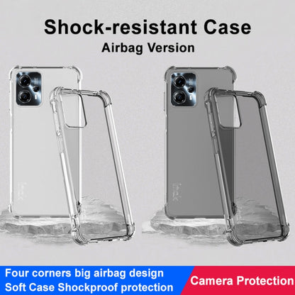 For Motorola Moto G13 4G / G23 4G imak Shockproof Airbag TPU Phone Case(Transparent Black) - Motorola Cases by imak | Online Shopping UK | buy2fix