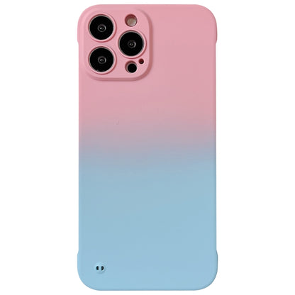 For iPhone 13 Pro Max Frameless Skin Feel Gradient Phone Case(Pink + Light Blue) - iPhone 13 Pro Max Cases by buy2fix | Online Shopping UK | buy2fix