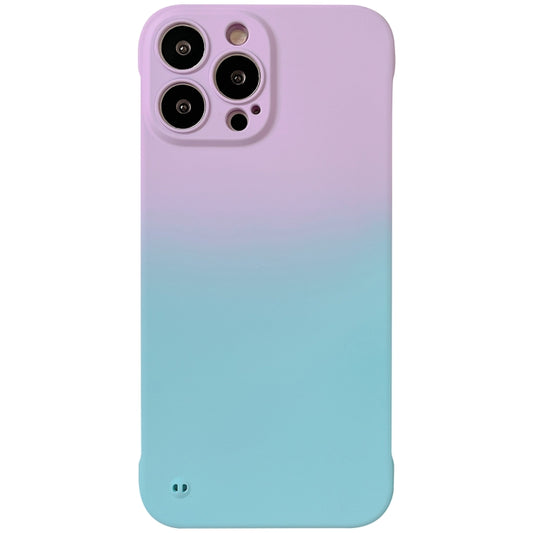 For iPhone 13 Pro Frameless Skin Feel Gradient Phone Case(Light Purple + Light Blue) - iPhone 13 Pro Cases by buy2fix | Online Shopping UK | buy2fix