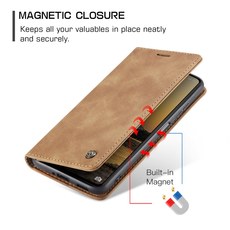 For OPPO Reno8 T 5G CaseMe 013 Multifunctional Horizontal Flip Leather Phone Case(Brown) - OPPO Cases by CaseMe | Online Shopping UK | buy2fix