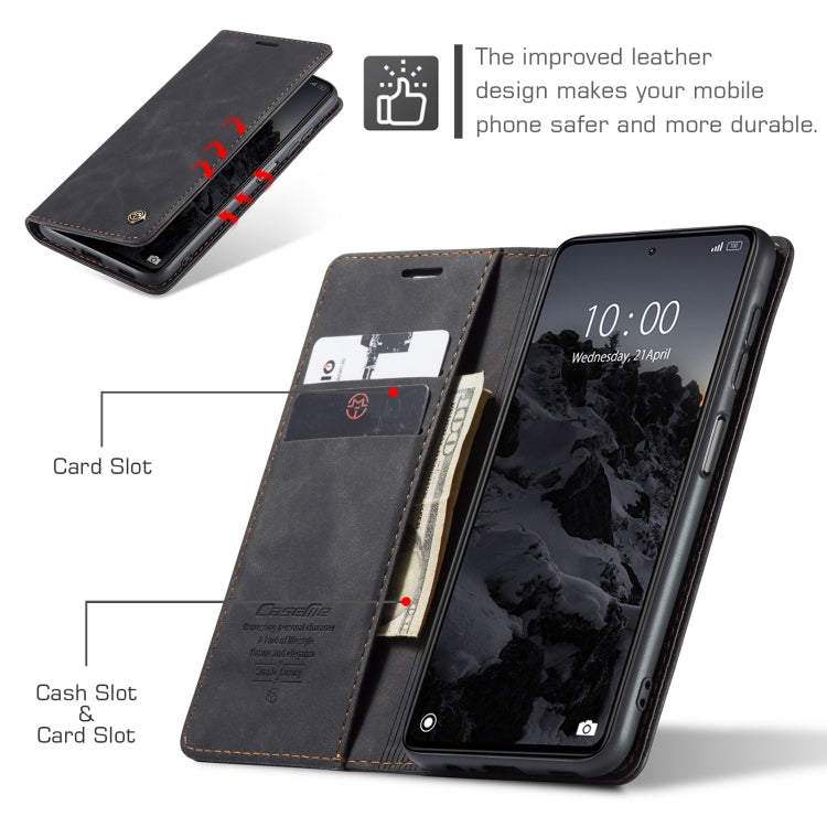 For Xiaomi Redmi Note 12 Pro+ 5G CaseMe 013 Multifunctional Horizontal Flip Leather Phone Case(Black) - Xiaomi Cases by CaseMe | Online Shopping UK | buy2fix