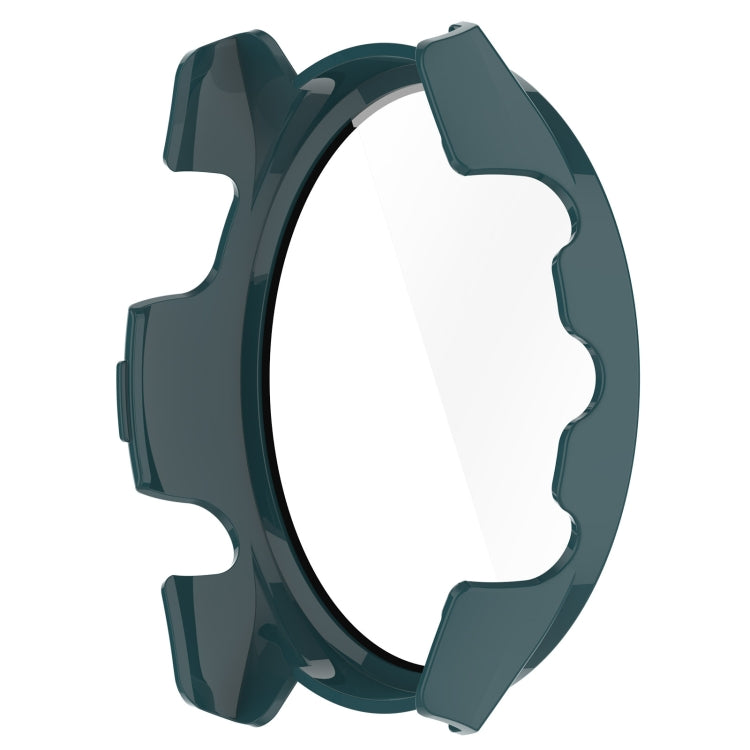 For Garmin Forerunner 265S PC + Tempered Glass Film Integrated Watch Protective Case(Pine Green) - Watch Cases by buy2fix | Online Shopping UK | buy2fix
