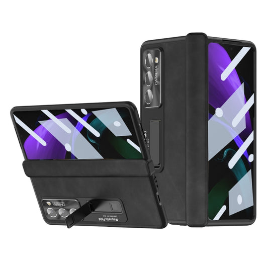 For Samsung Galaxy Z Fold2 5G Napa Texture All-inclusive Phone Case(Black) - Galaxy Phone Cases by buy2fix | Online Shopping UK | buy2fix