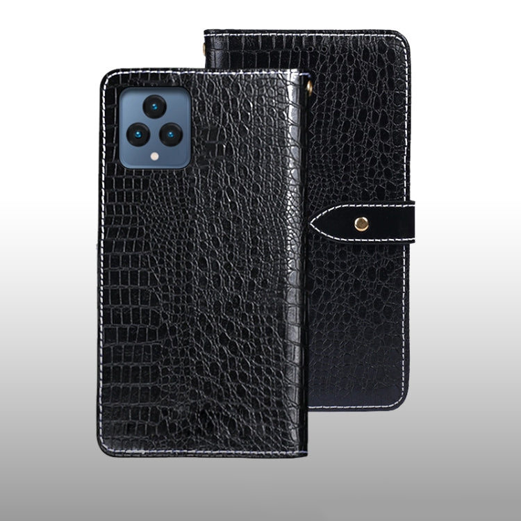 For T-Mobile REVVL 6 5G idewei Crocodile Texture Leather Phone Case(Black) - More Brand by idewei | Online Shopping UK | buy2fix