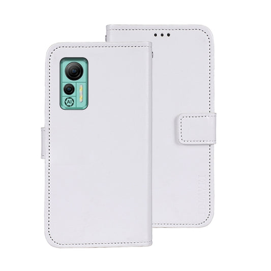 For Ulefone Note 14 idewei Crazy Horse Texture Leather Phone Case with Holder(White) - Ulefone Cases by idewei | Online Shopping UK | buy2fix