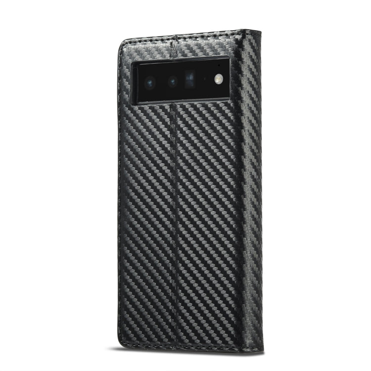 For Google Pixel 7a LC.IMEEKE Carbon Fiber Leather Phone Case(Vertical Black) - Google Cases by LC.IMEEKE | Online Shopping UK | buy2fix