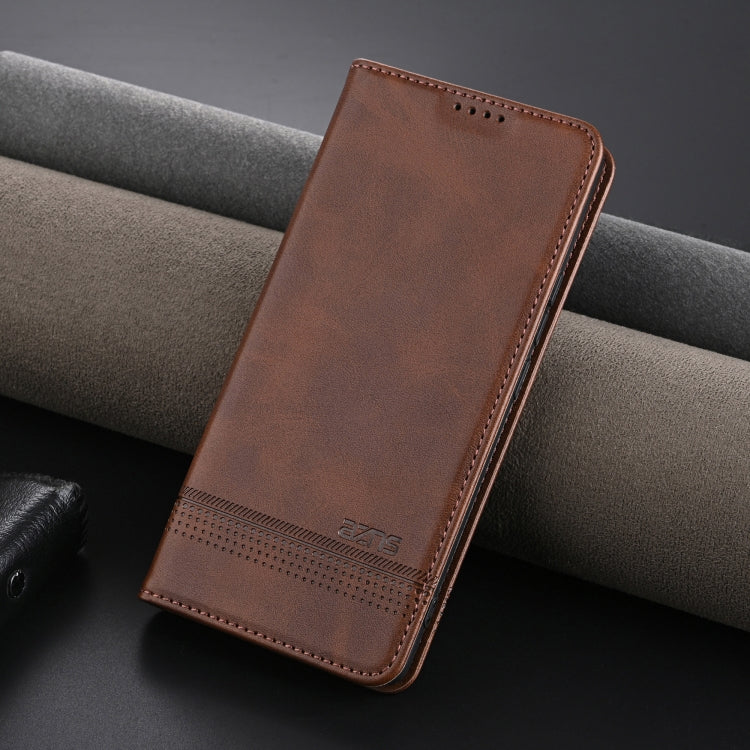 For Honor Magic7 Pro AZNS Magnetic Calf Texture Flip Leather Phone Case(Dark Brown) - Honor Cases by AZNS | Online Shopping UK | buy2fix