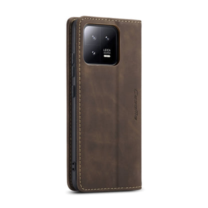 For Xiaomi 13 CaseMe 013 Multifunctional Horizontal Flip Leather Phone Case(Coffee) - Xiaomi Cases by CaseMe | Online Shopping UK | buy2fix