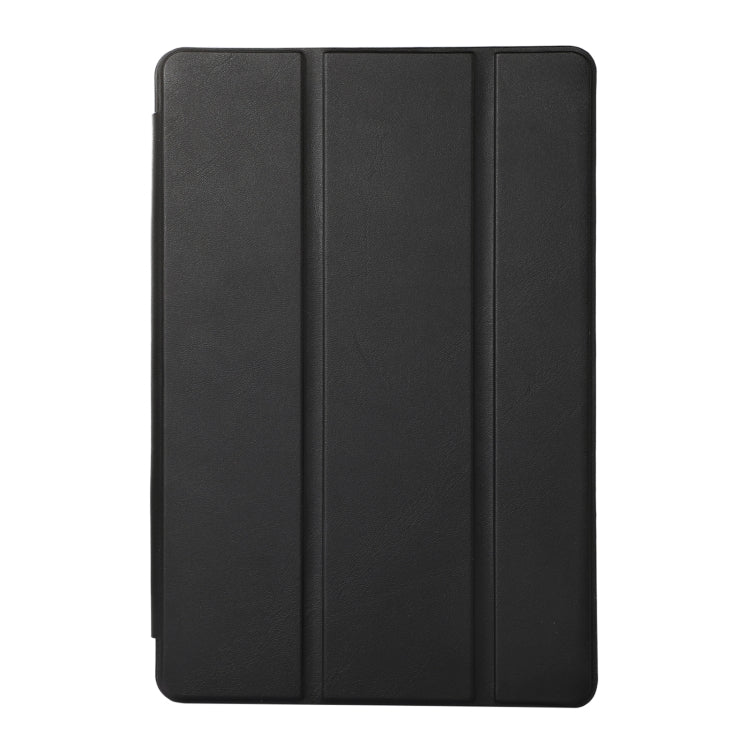 For Samsung Galaxy Tab S6 Lite/Tab S6 Lite 2022 Solid Color 3-folding Leather Tablet Case(Black) - Tab S6 Lite P610 / P615 by buy2fix | Online Shopping UK | buy2fix