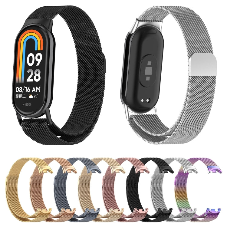 For Xiaomi Mi Band 8 Milanese Metal Watch Band(Colorful) - Watch Bands by buy2fix | Online Shopping UK | buy2fix