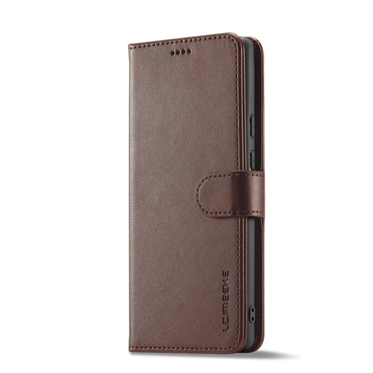 For Google Pixel 8a LC.IMEEKE Calf Texture Flip Leather Phone Case(Brown) - Google Cases by LC.IMEEKE | Online Shopping UK | buy2fix