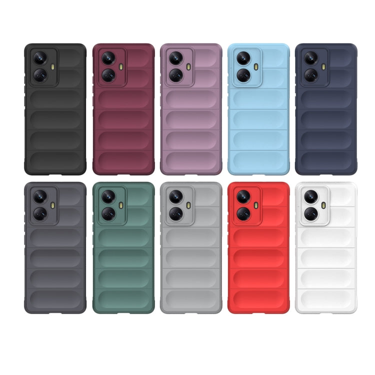 For Realme 10 Pro+ 5G Magic Shield TPU + Flannel Phone Case(Red) - Realme Cases by buy2fix | Online Shopping UK | buy2fix