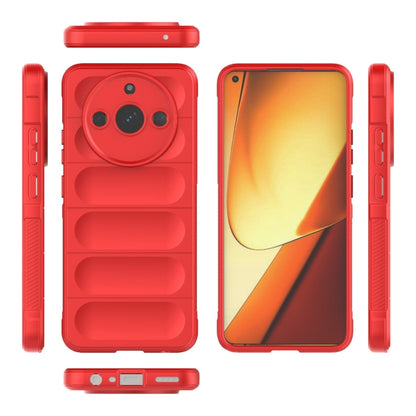 For Realme 11 5G Magic Shield TPU + Flannel Phone Case(Light Blue) - Realme Cases by buy2fix | Online Shopping UK | buy2fix