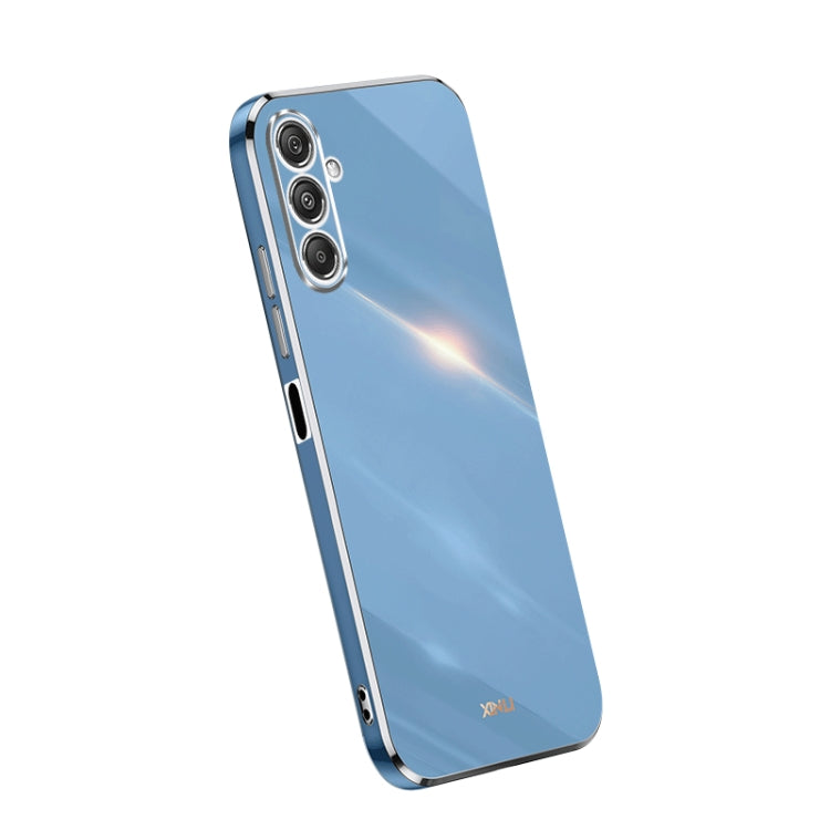 For Samsung Galaxy M34 5G XINLI Straight Edge 6D Electroplate TPU Phone Case(Celestial Blue) - Galaxy Phone Cases by XINLI | Online Shopping UK | buy2fix