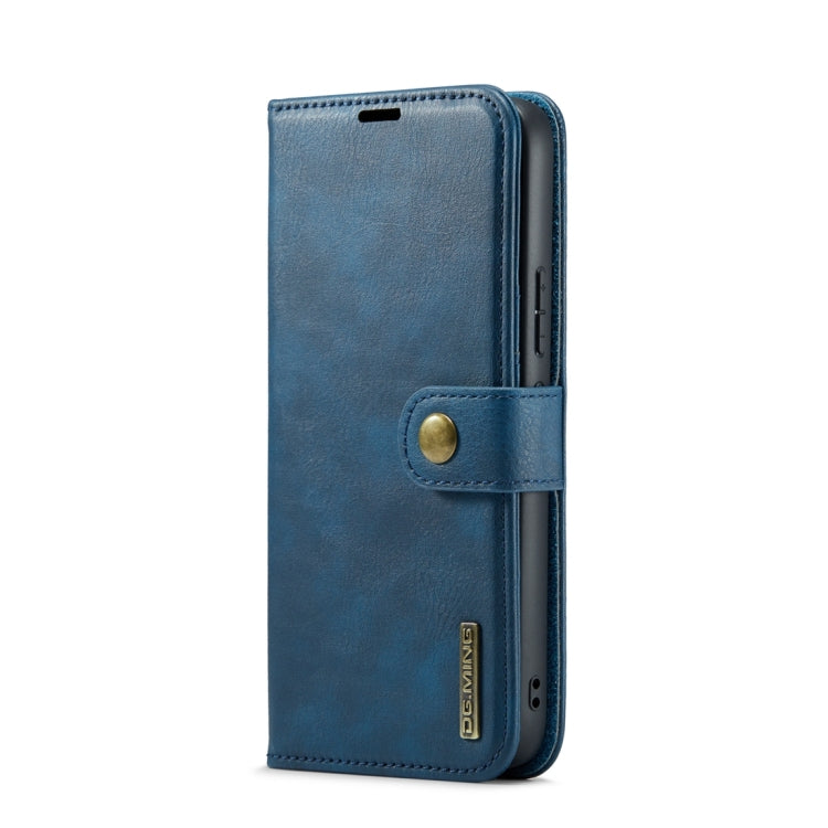 For Samsung Galaxy A34 5G DG.MING Crazy Horse Texture Detachable Magnetic Leather Case(Blue) - Galaxy Phone Cases by DG.MING | Online Shopping UK | buy2fix