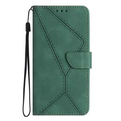 For Huawei P30 Lite/nova 4e Stitching Embossed Leather Phone Case(Green) - Huawei Cases by buy2fix | Online Shopping UK | buy2fix