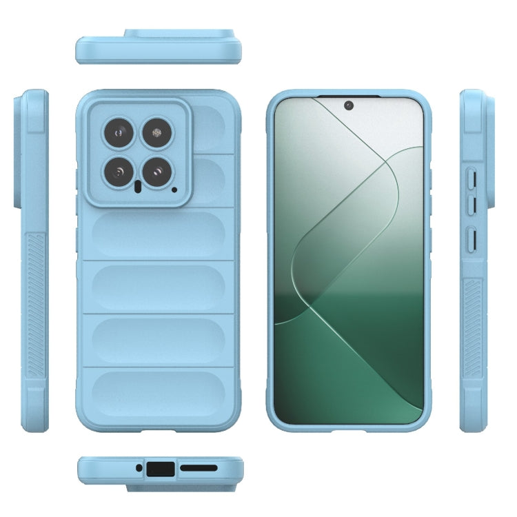 For Xiaomi 14 5G Magic Shield TPU + Flannel Phone Case(Light Blue) - 14 Cases by buy2fix | Online Shopping UK | buy2fix