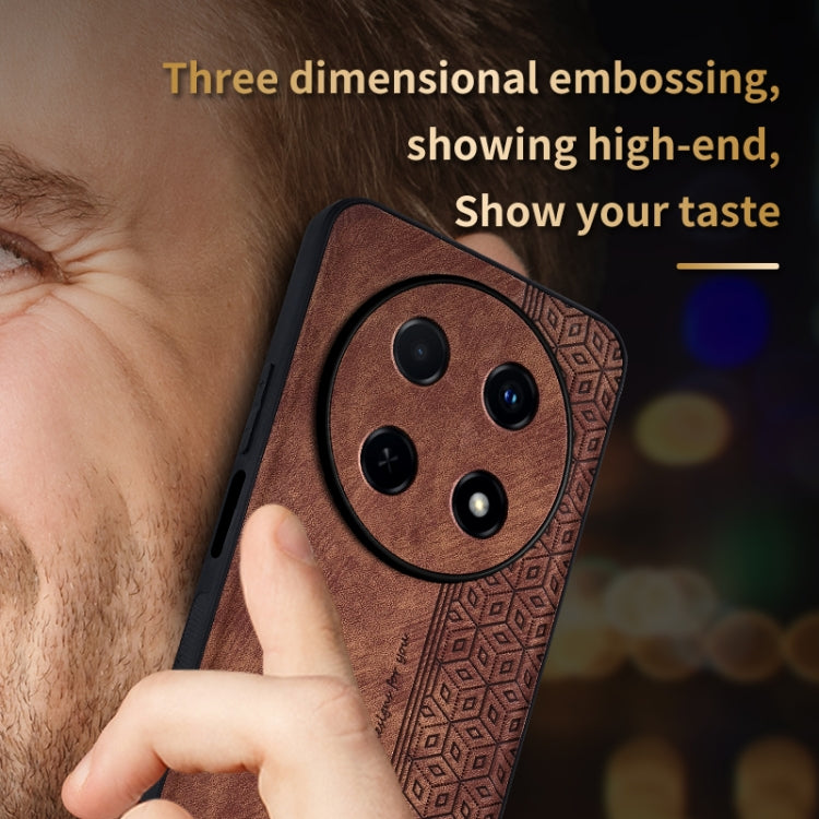 For Huawei Enjoy 70 pro AZNS 3D Embossed Skin Feel Phone Case(Brown) - Huawei Cases by AZNS | Online Shopping UK | buy2fix